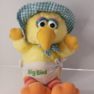 Vintage Hasbro Softies Muppets Inc  Sesame Street Baby Big Bird Plush